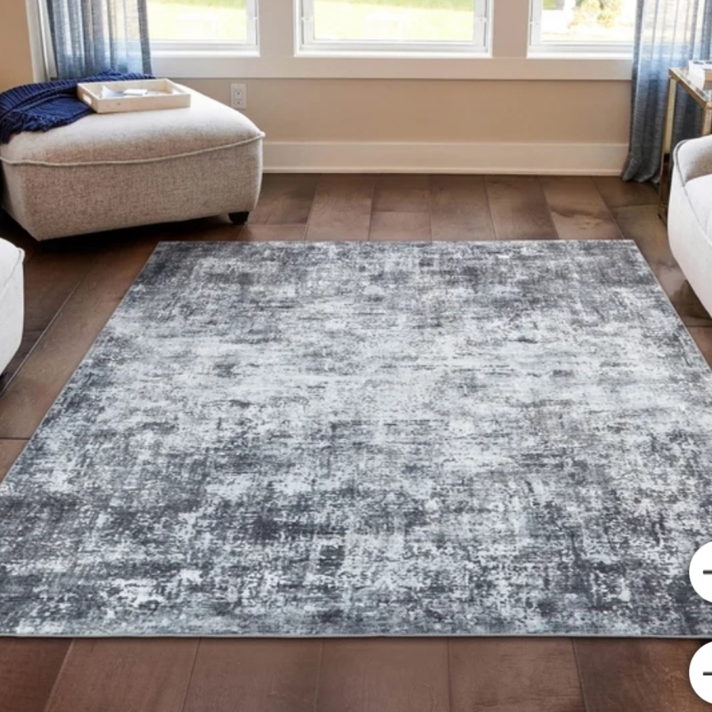 Wyatt & Ash Washable Indoor Area Rug, Jayden Gray 7'10" x 10'
